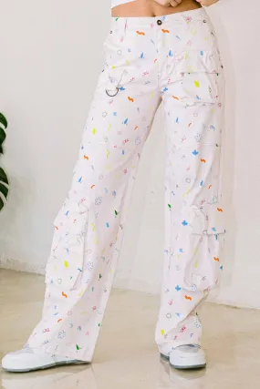 Cutesy Cargo Wide Pants