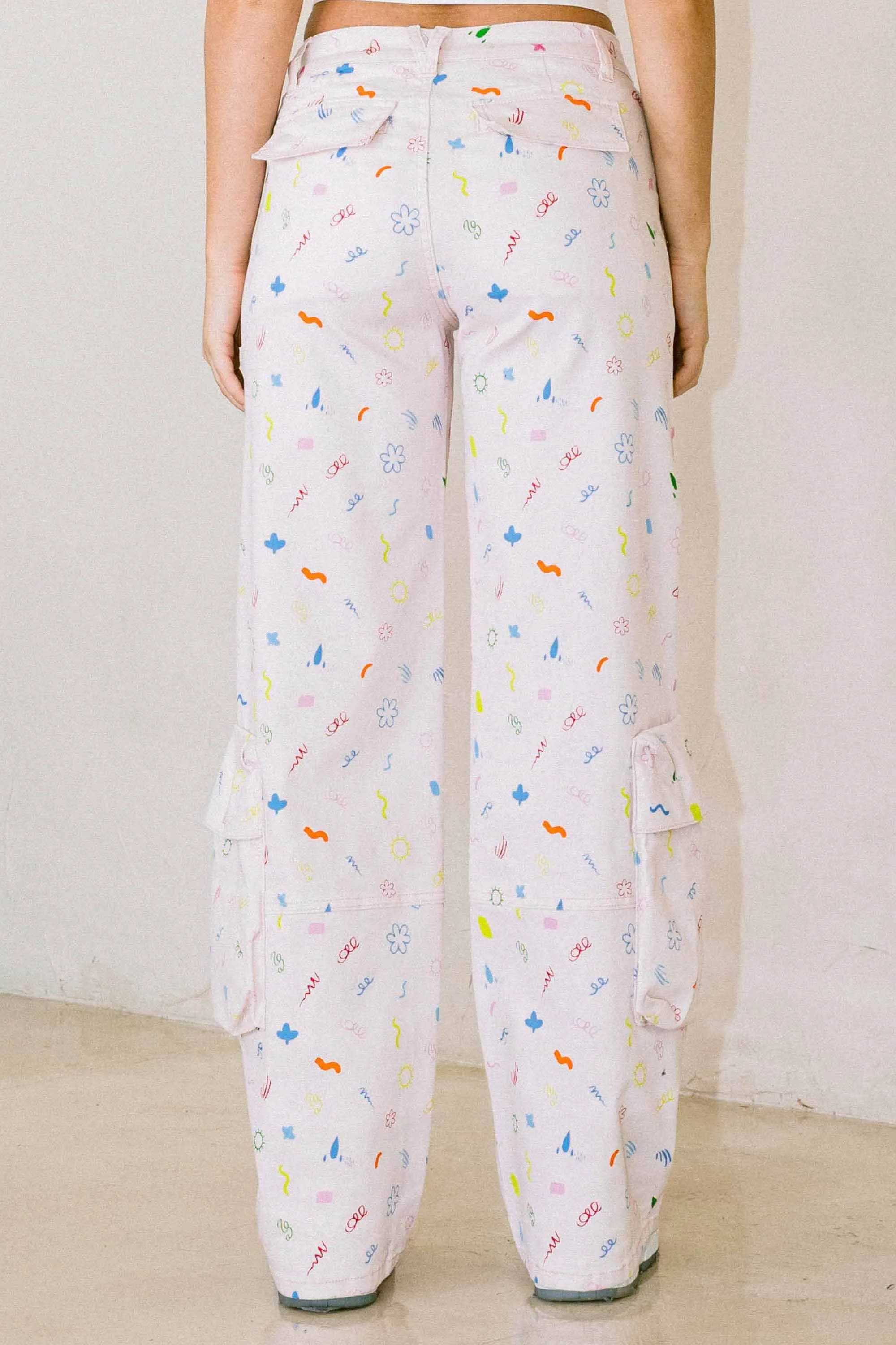 Cutesy Cargo Wide Pants