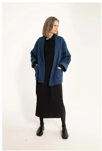 Danefae danekatrin quilt jacket deep blue