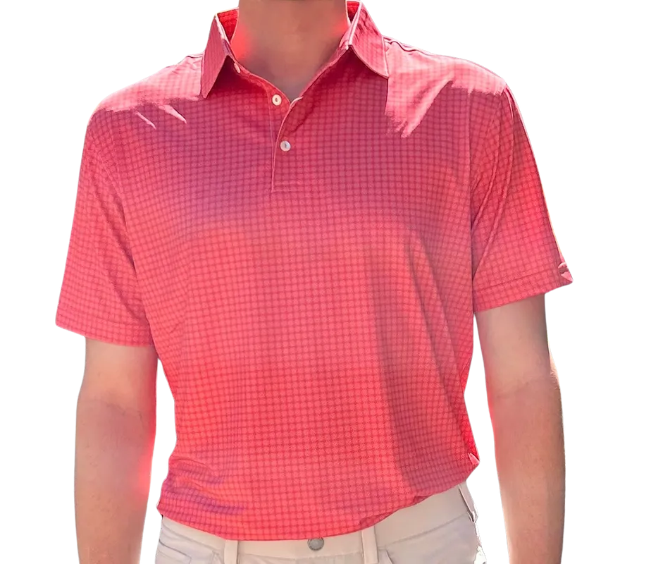 Danini Men's S/S Polo - Coral Print