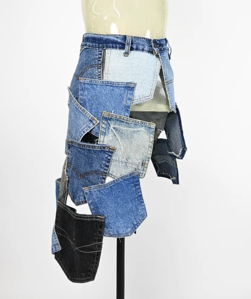 Denim Pocket Skirt (you choose waist size)