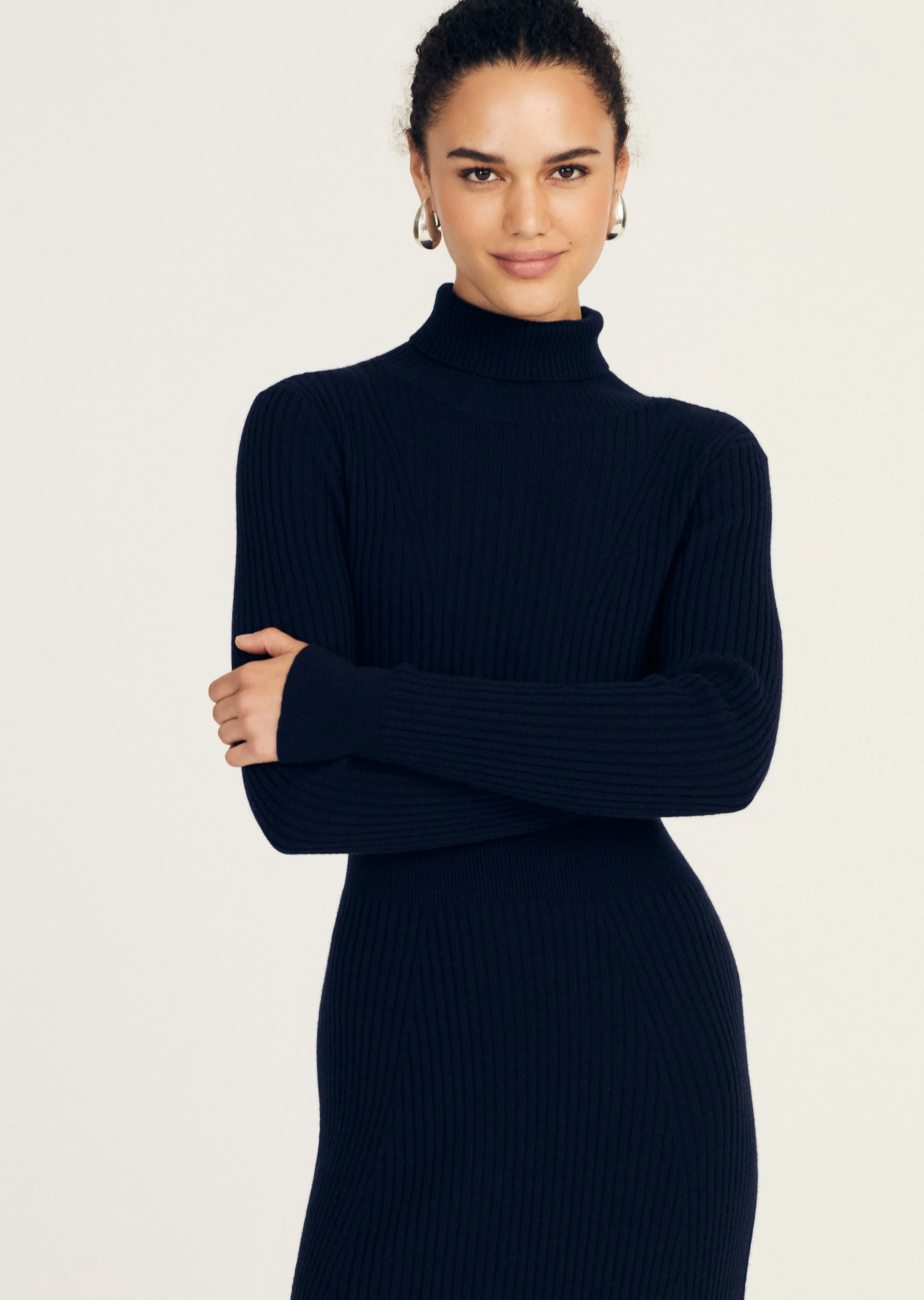 Diana Turtleneck Dress - Midnight