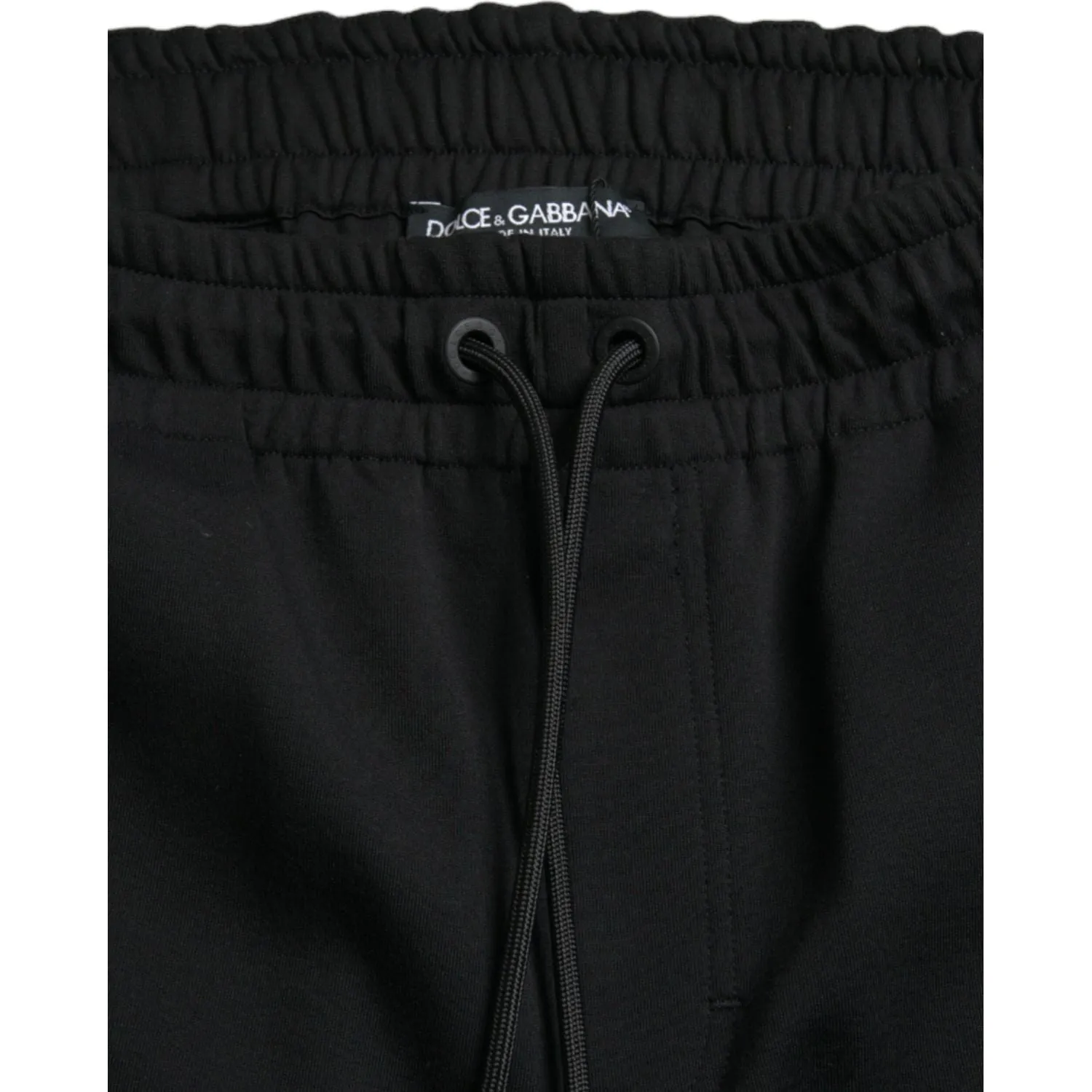 Dolce & Gabbana Elegant Black Jogger Pants - Cotton & Nylon Blend