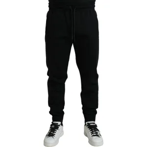 Dolce & Gabbana Elegant Black Jogger Pants - Cotton & Nylon Blend