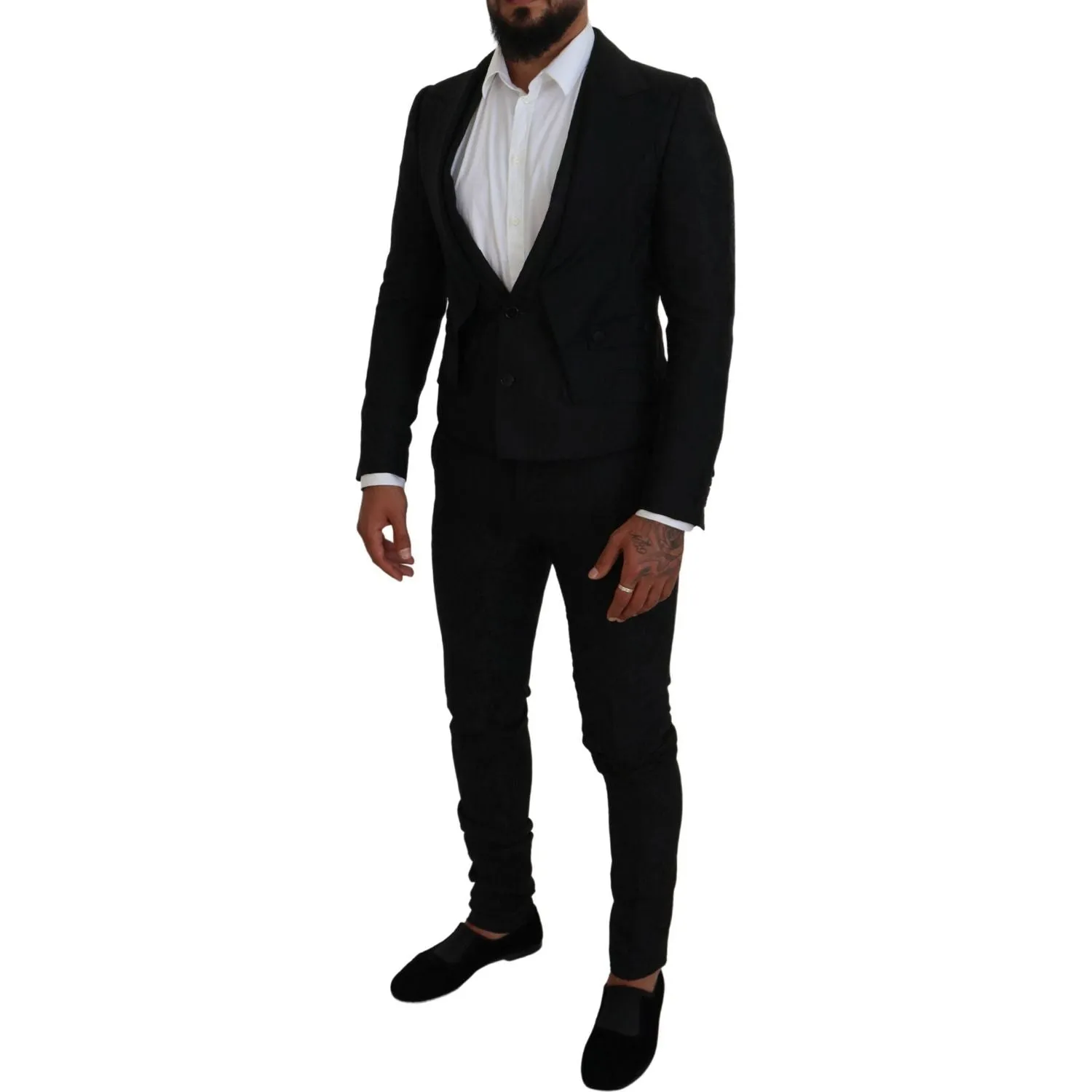 Dolce & Gabbana Elegant Black Martini Suit for the Modern Man