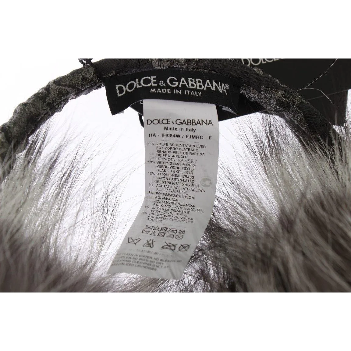 Dolce & Gabbana Elegant Fur and Crystal Ear Muffs