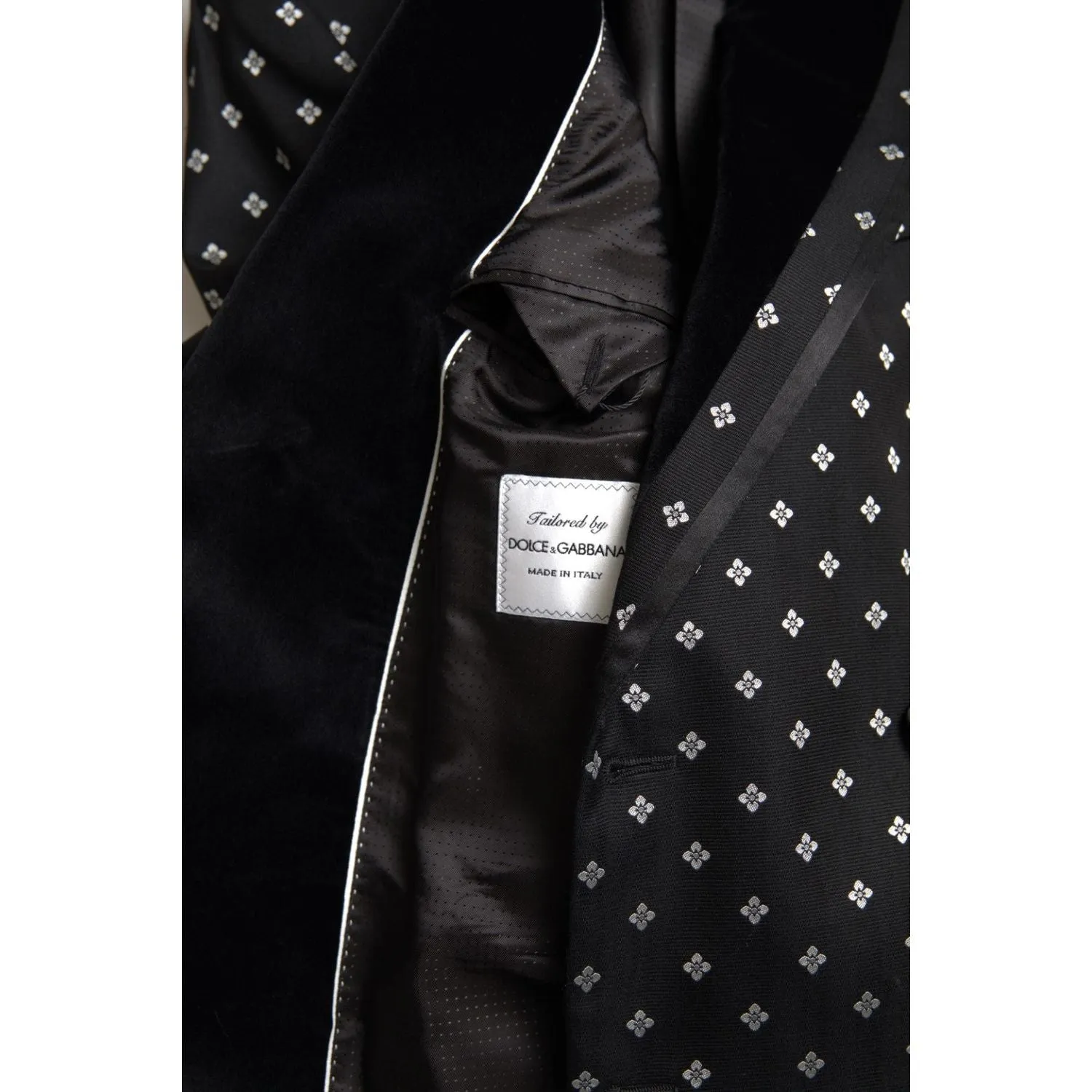 Dolce & Gabbana Elegant Geometric Patterned Slim Blazer