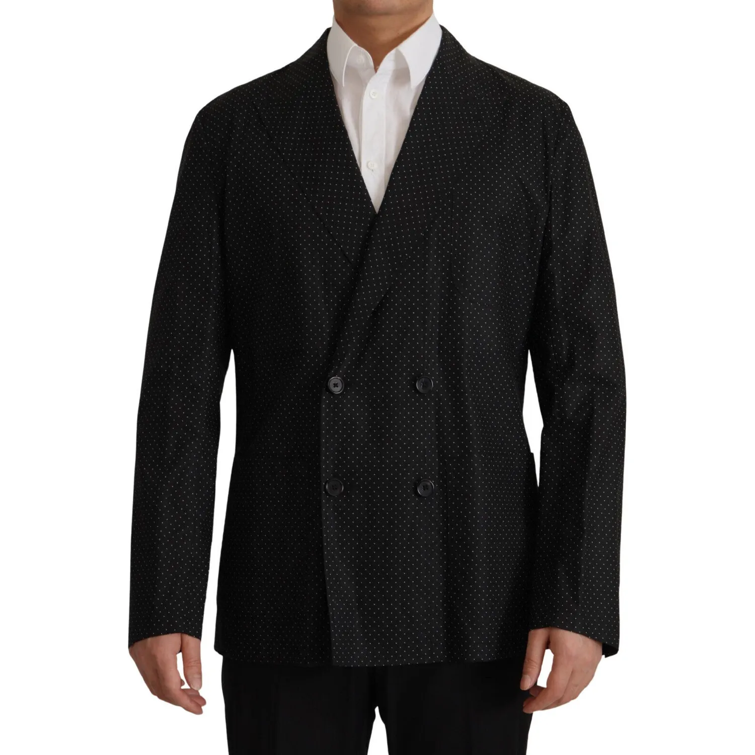 Dolce & Gabbana Polka Dot Slim Double-Breasted Blazer