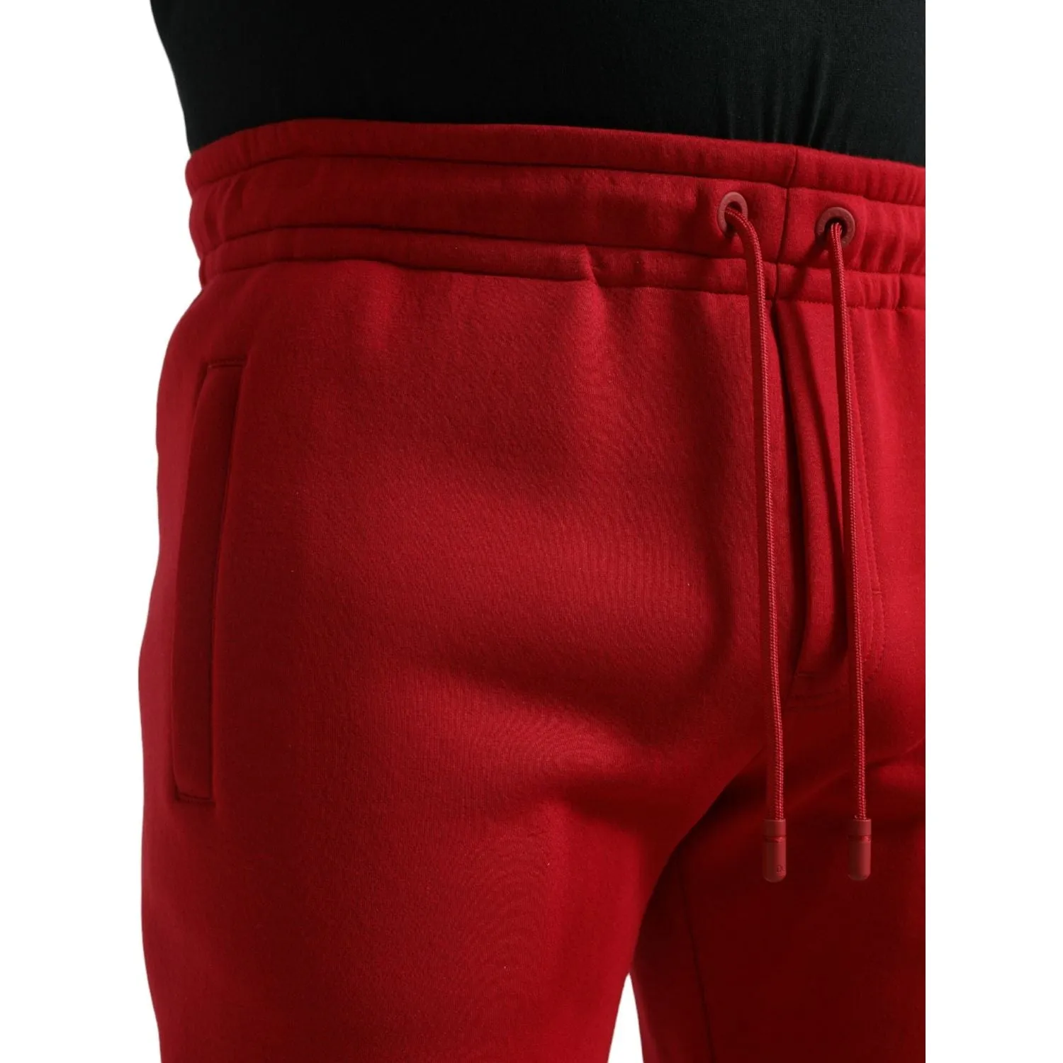 Dolce & Gabbana Sizzling Red Cotton Blend Jogger Pants