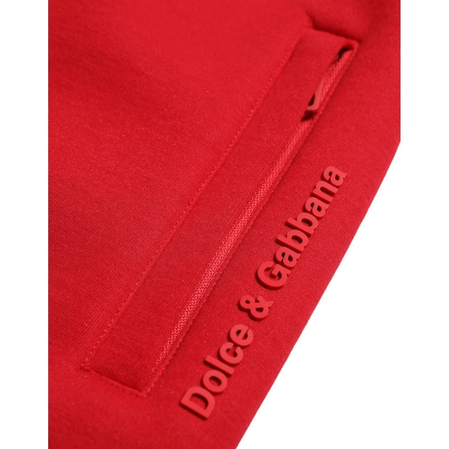 Dolce & Gabbana Sizzling Red Cotton Blend Jogger Pants