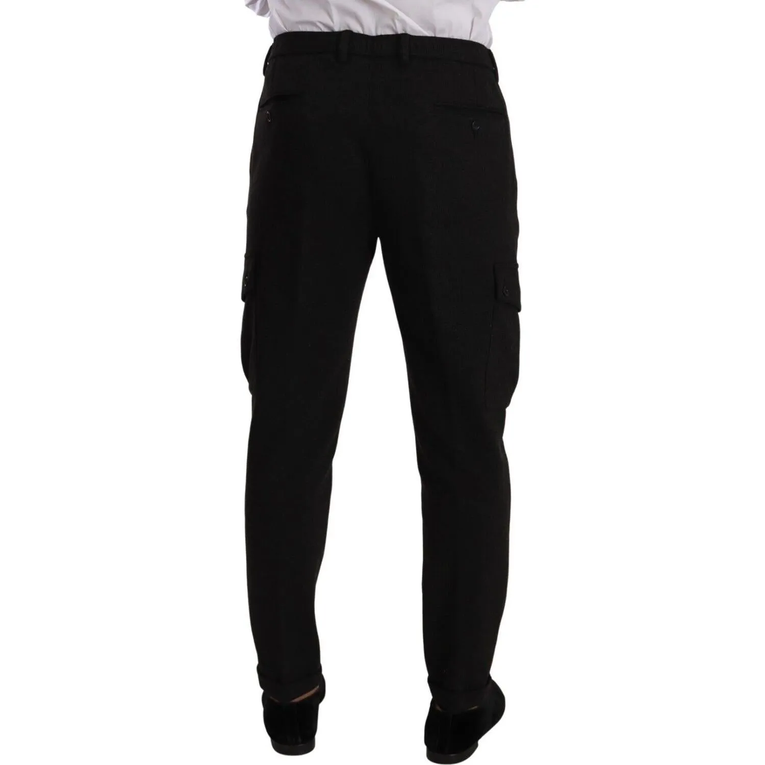 Dolce & Gabbana Sleek Skinny Cargo Pants in Timeless Black