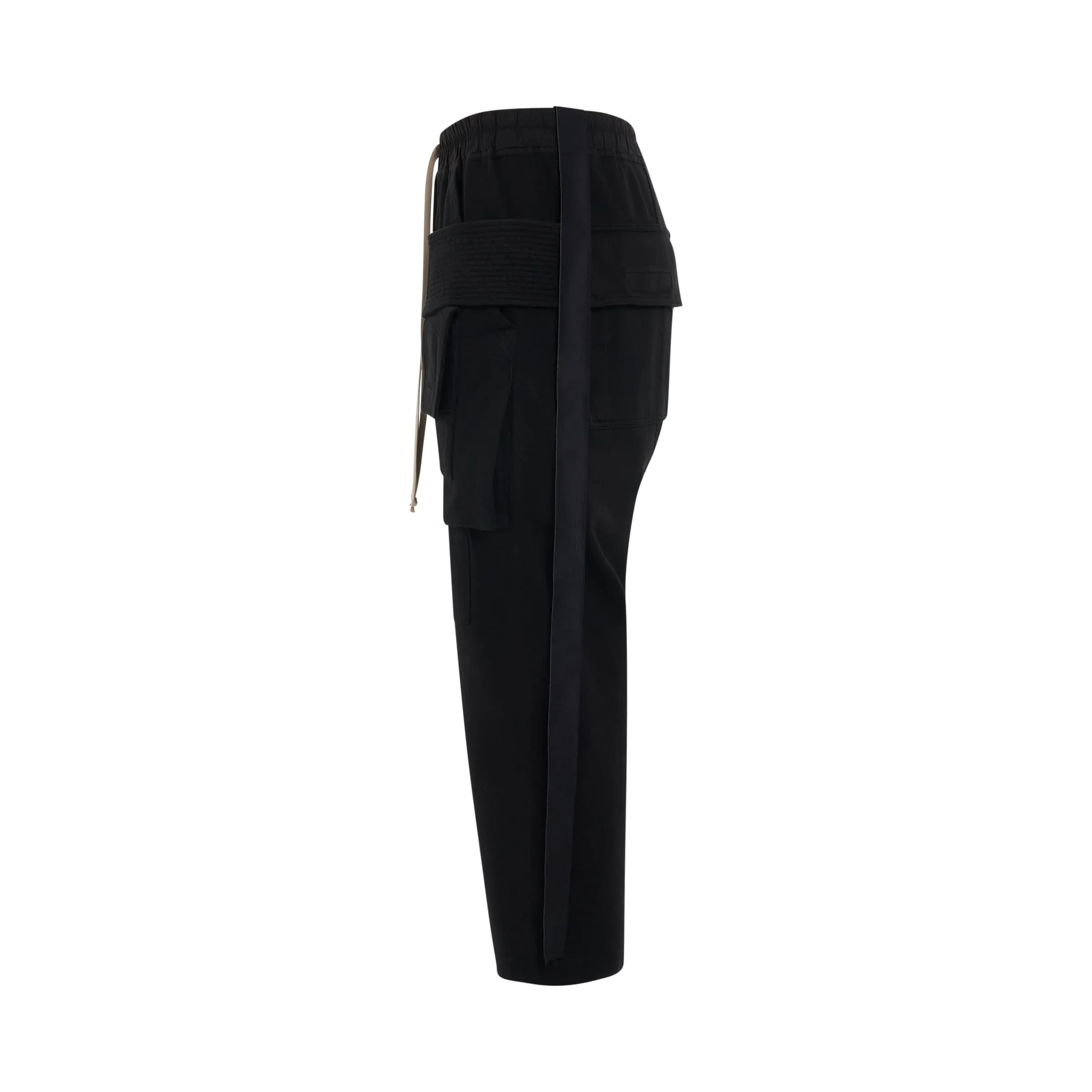 DRKSHDW Creatch Cargo Cropped Knit Pants in Black