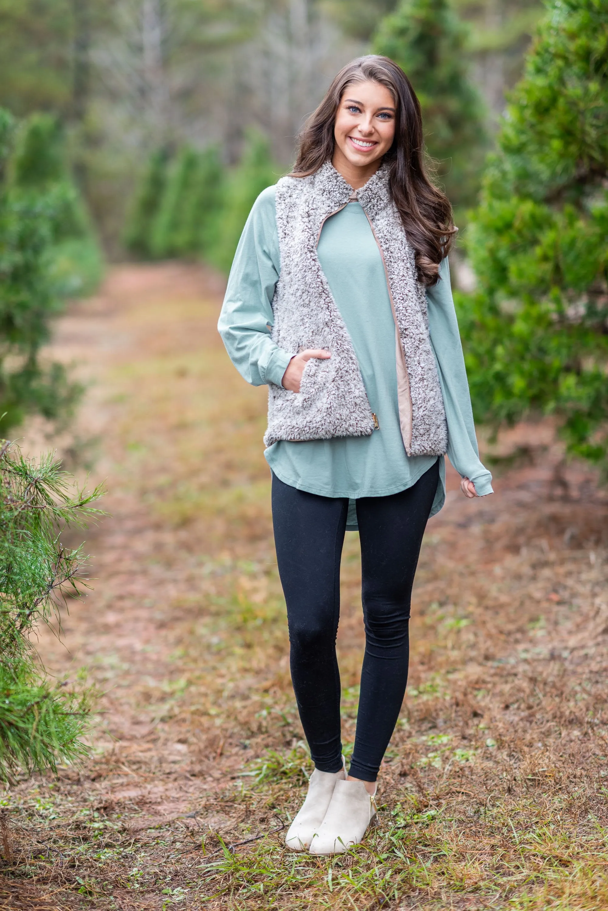 Easy Like Sunday Mineral Mint Green Tunic