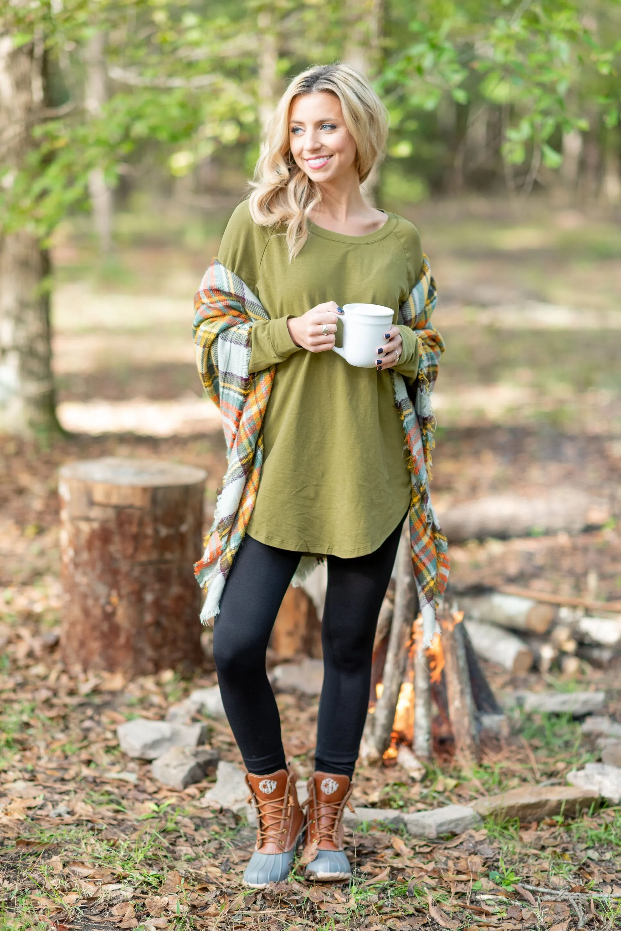 Easy Like Sunday Olive Green Tunic