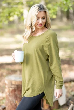 Easy Like Sunday Olive Green Tunic