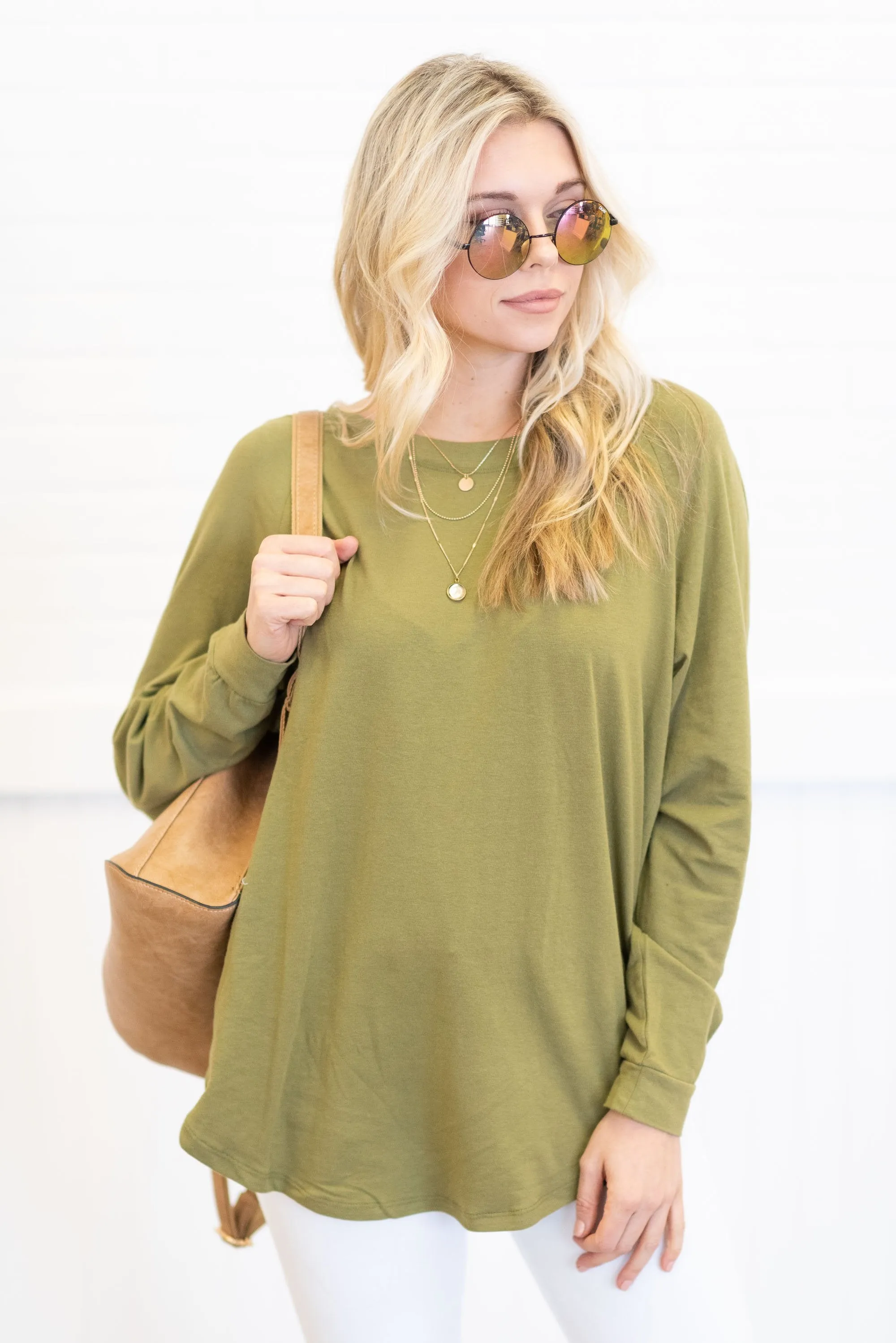 Easy Like Sunday Olive Green Tunic