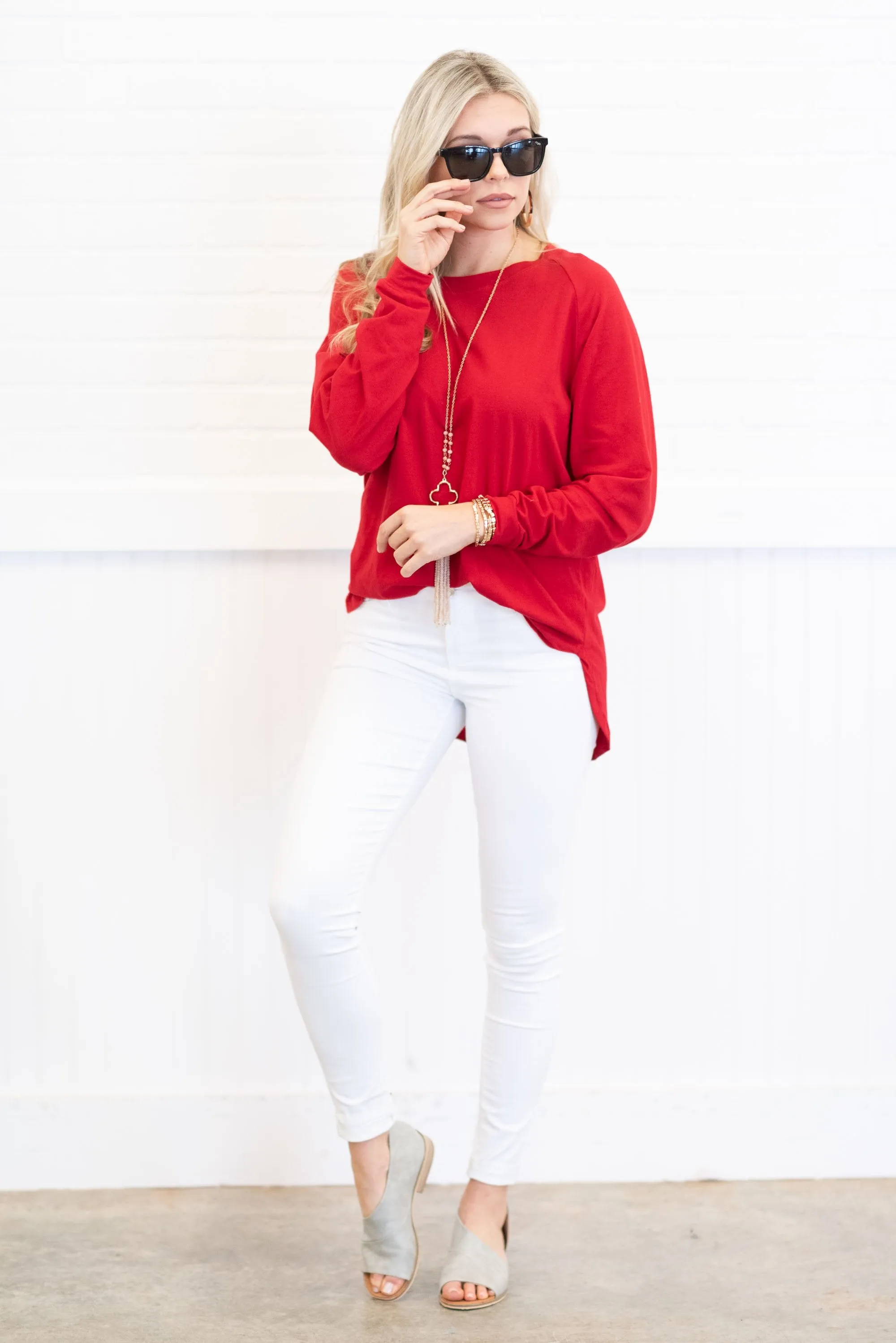 Easy Like Sunday Red Tunic