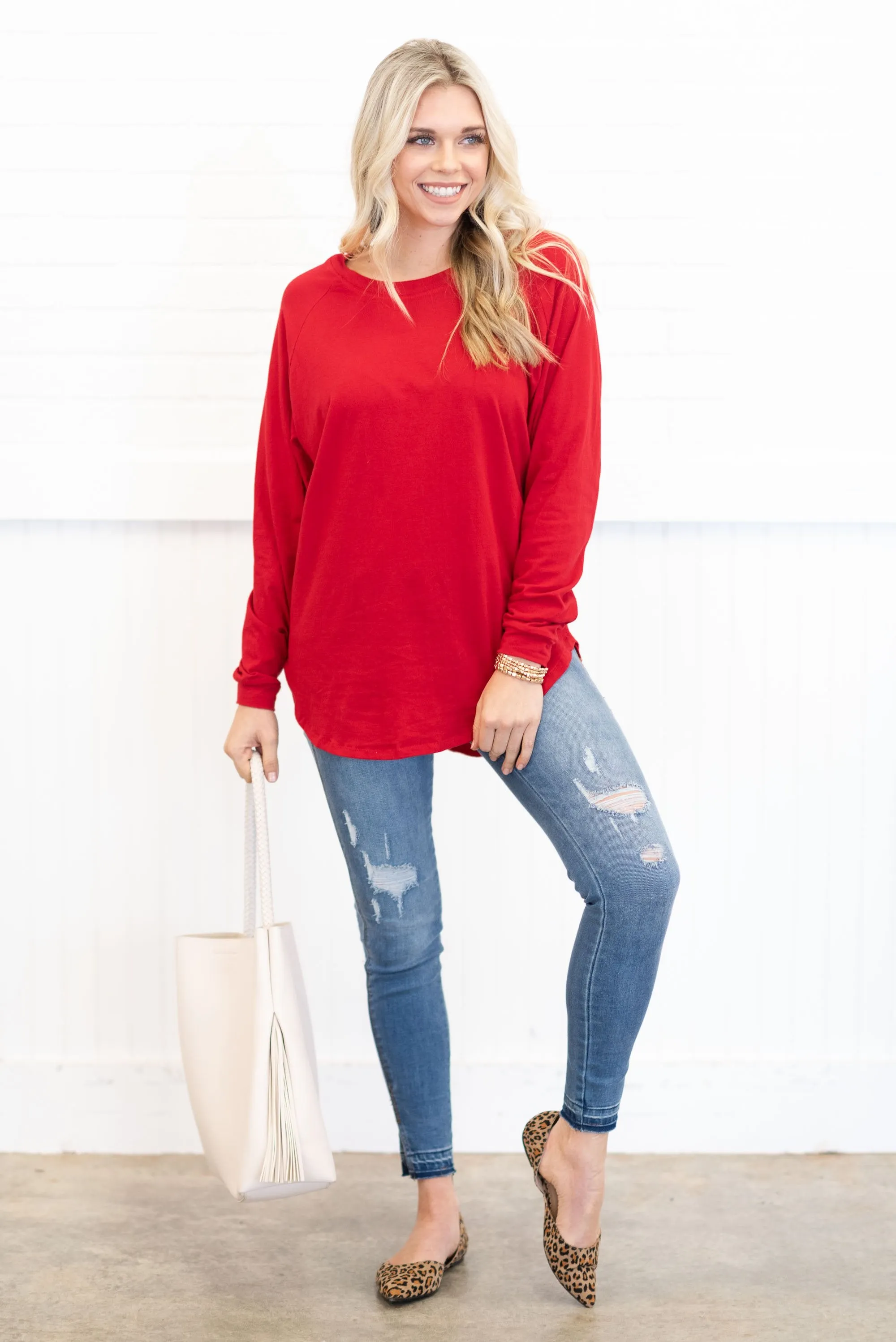 Easy Like Sunday Red Tunic