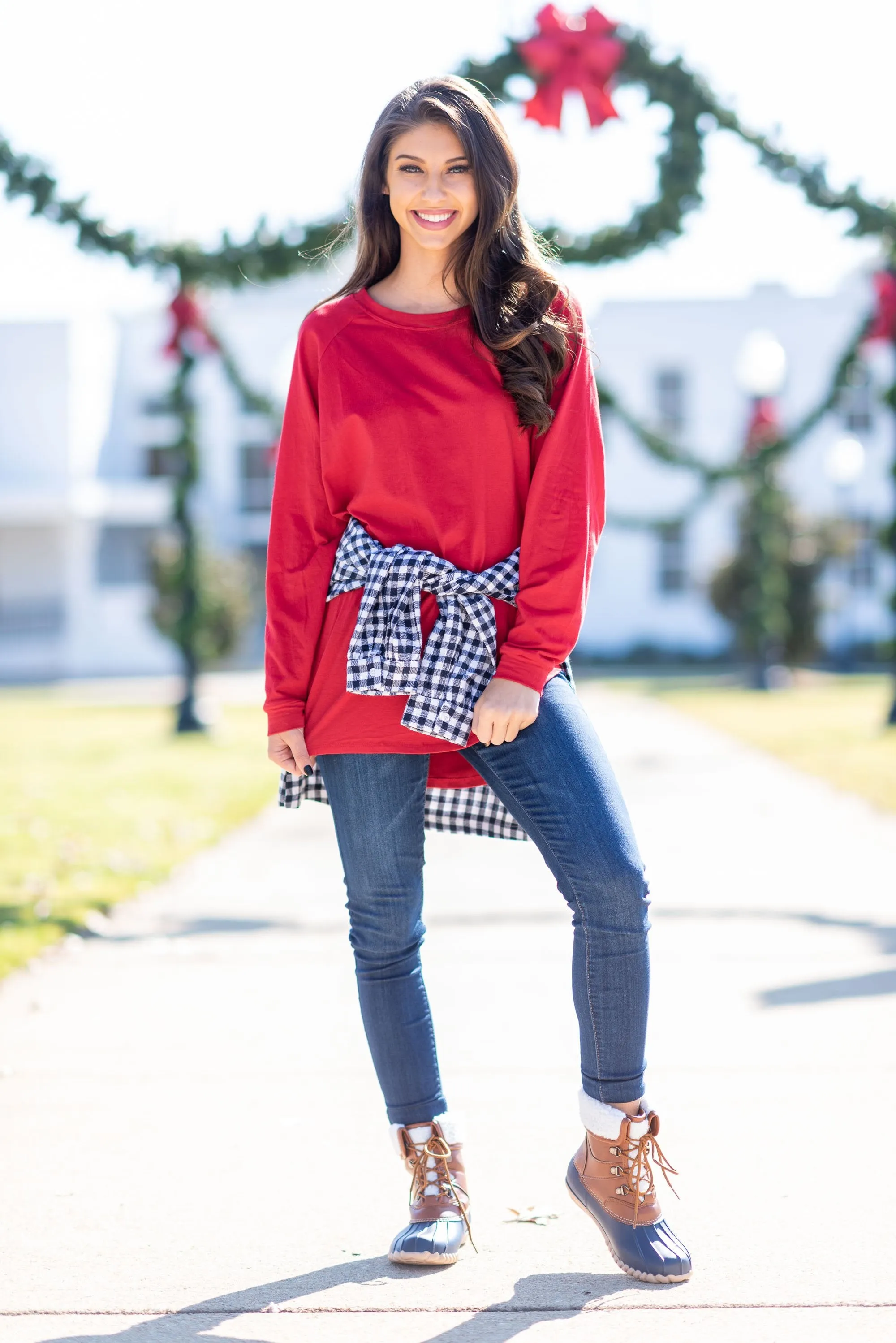 Easy Like Sunday Red Tunic