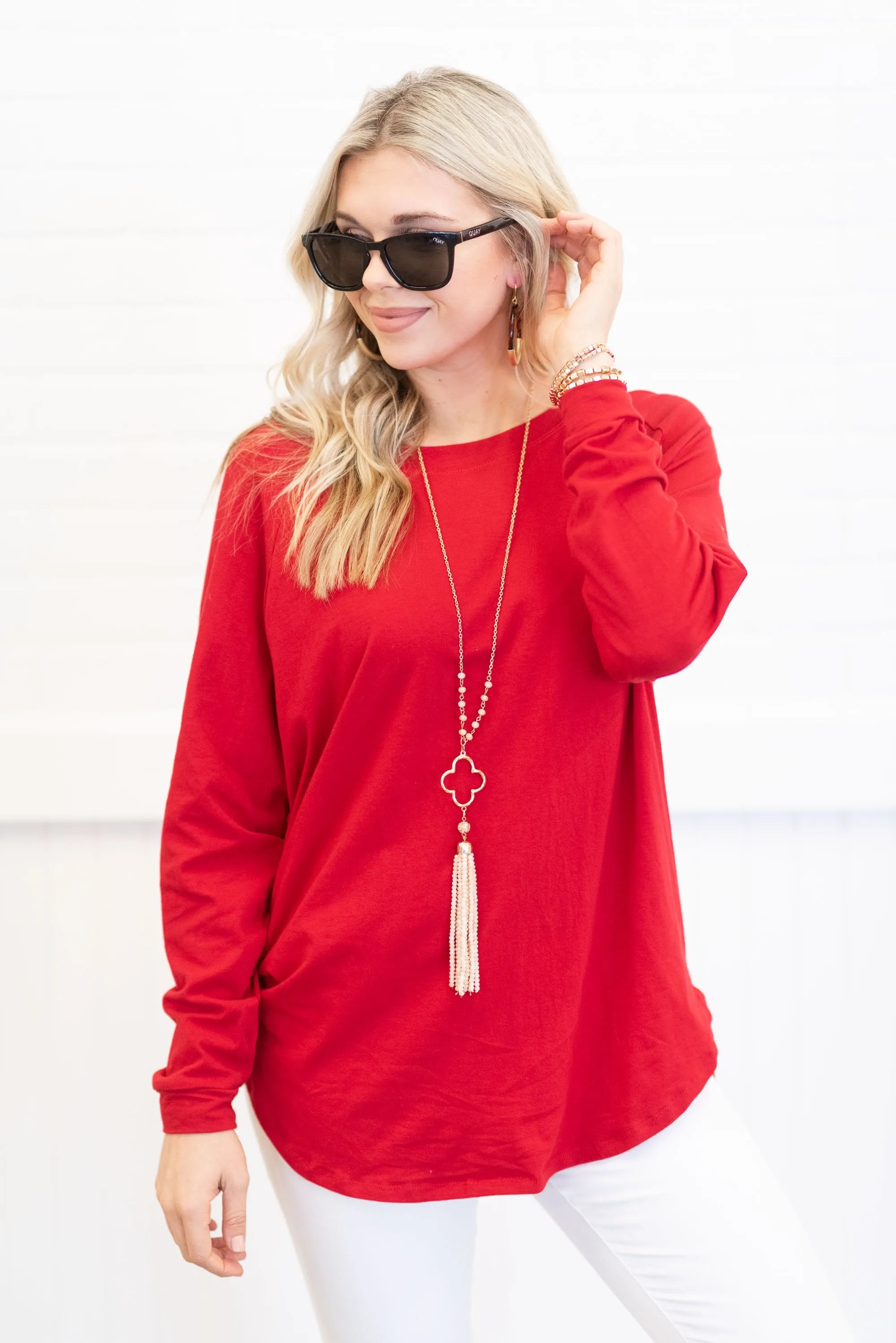 Easy Like Sunday Red Tunic