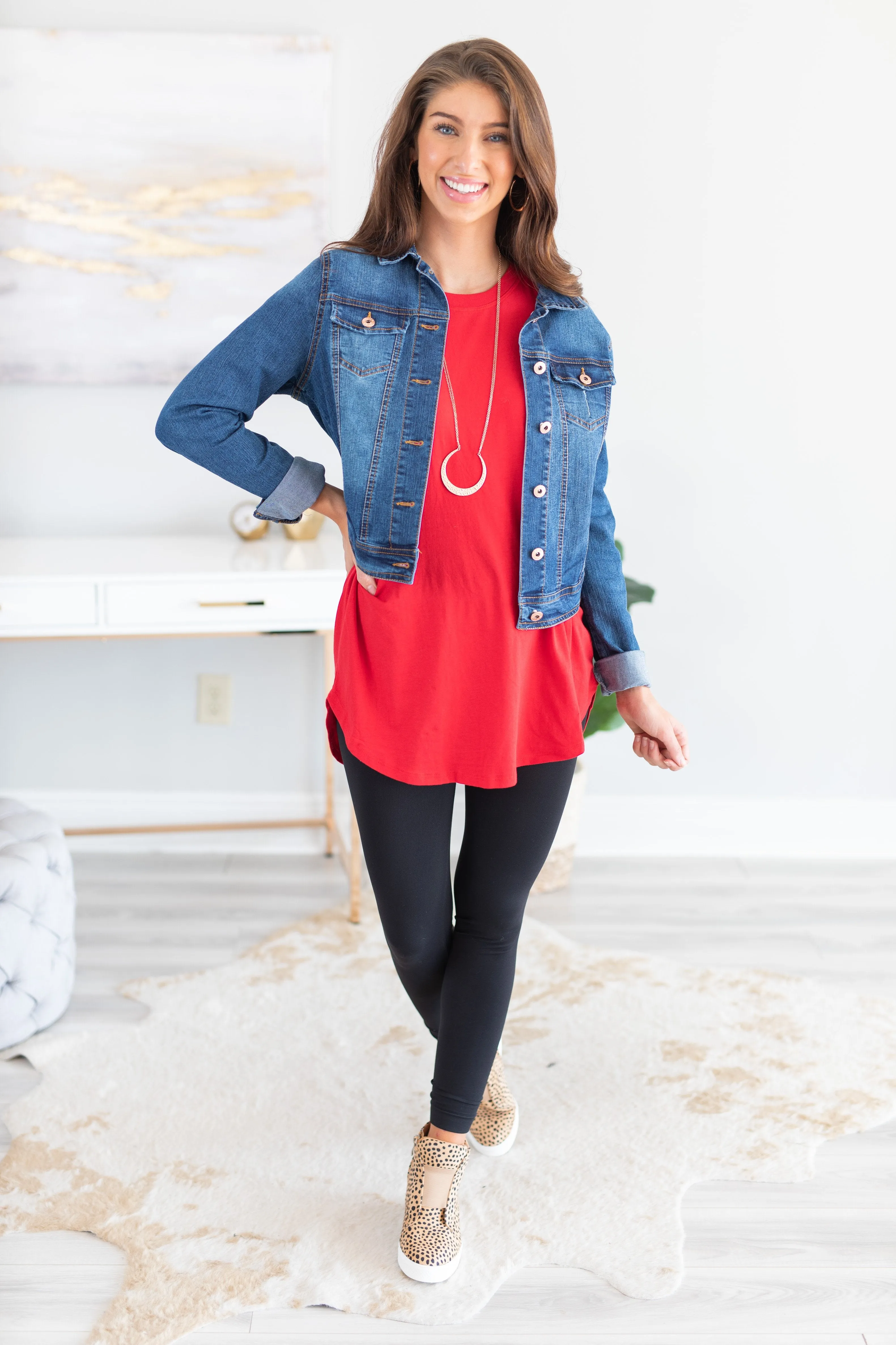 Easy Like Sunday Red Tunic