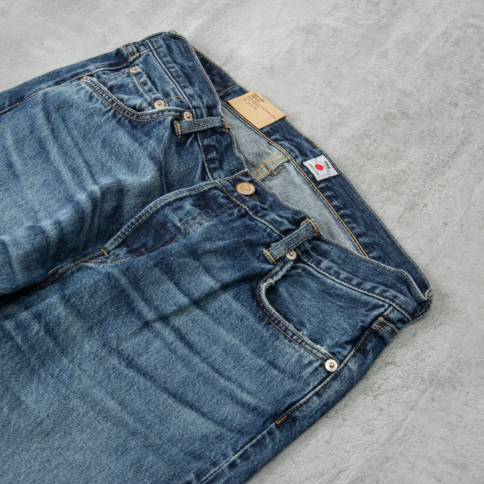 Edwin Regular Tapered Jeans Kaihara Rainbow Selvage - Mid Dark Wash