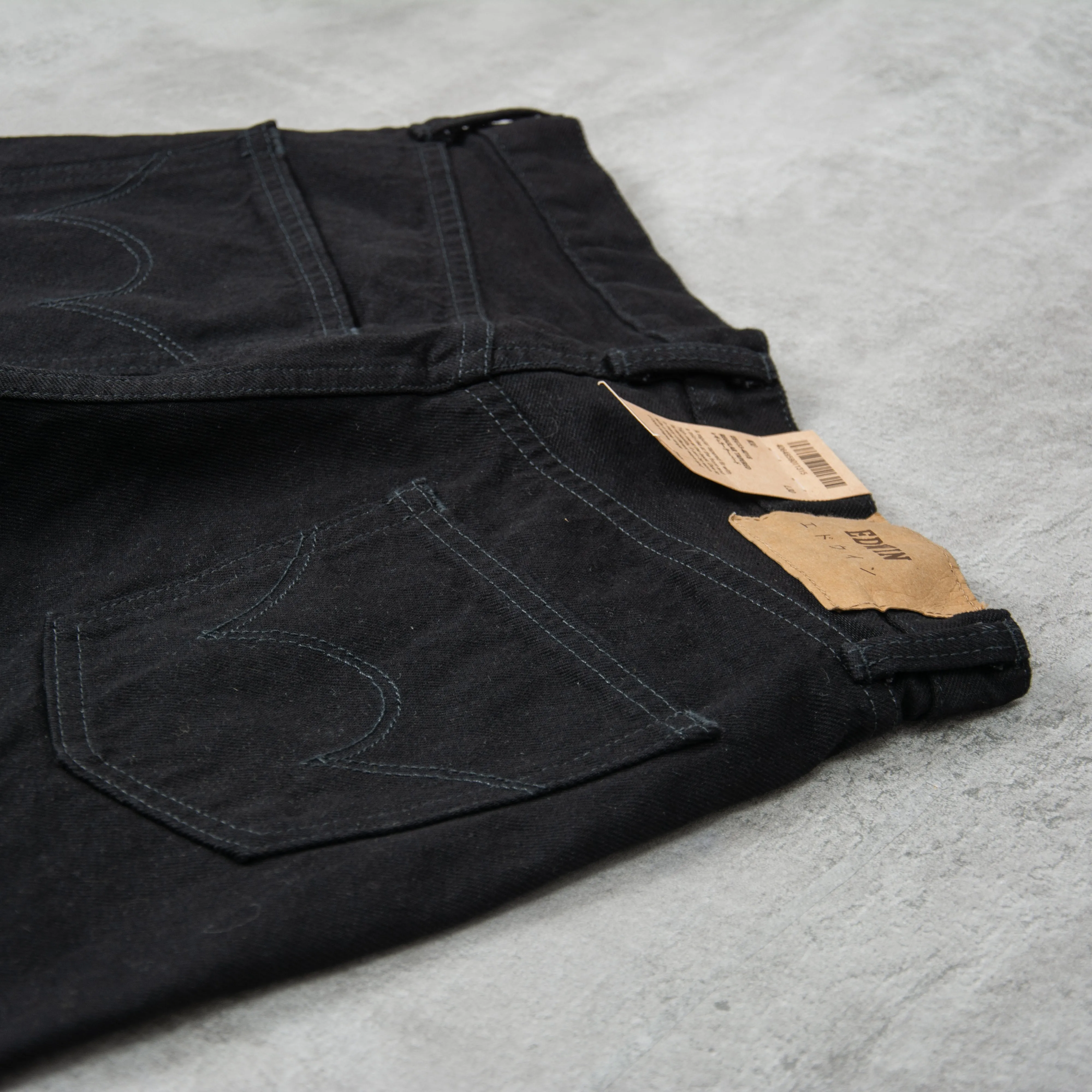 Edwin Regular Tapered Jeans Kaihara Stretch - Black Unwashed