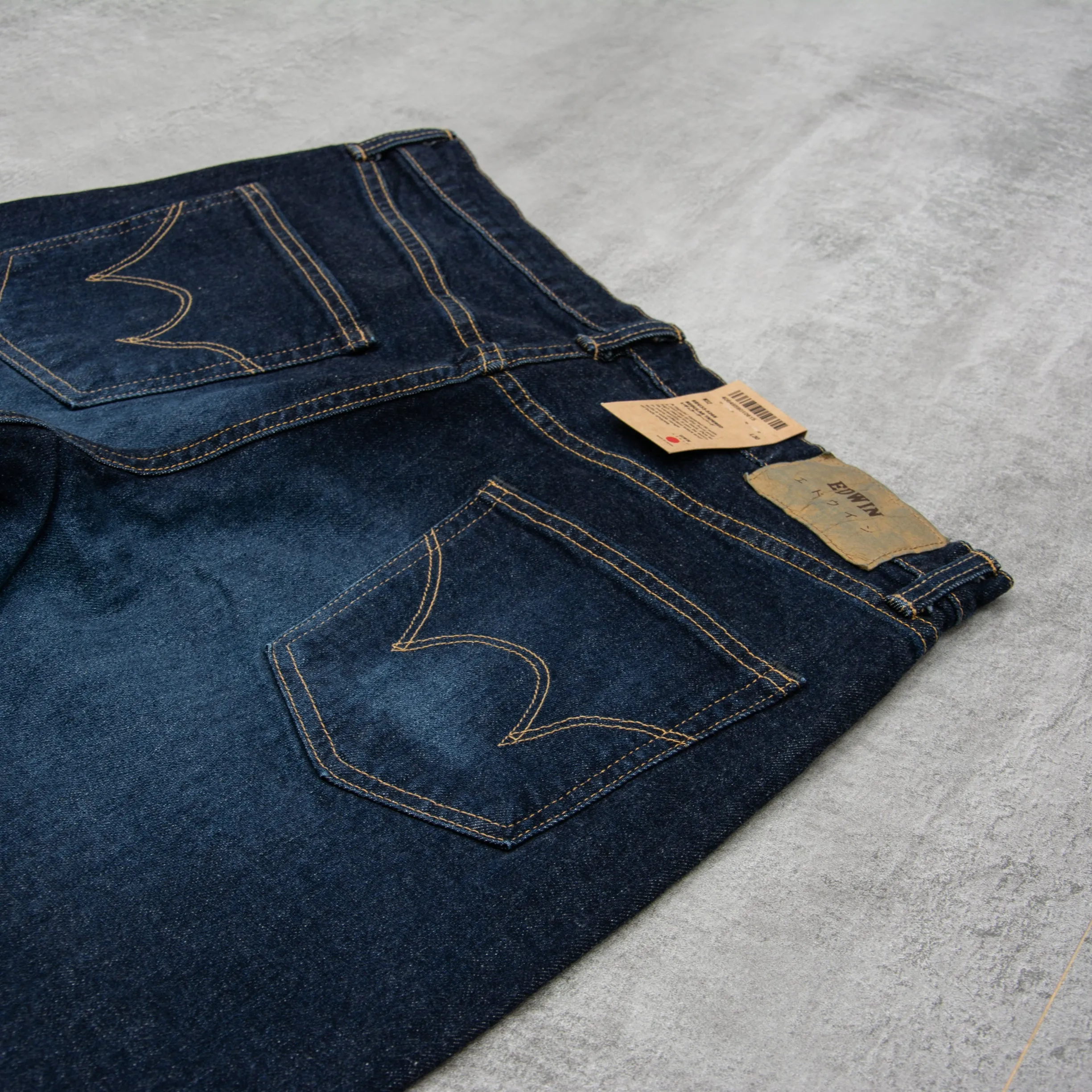 Edwin Regular Tapered Jeans Kaihara Stretch - Blue Dark Used