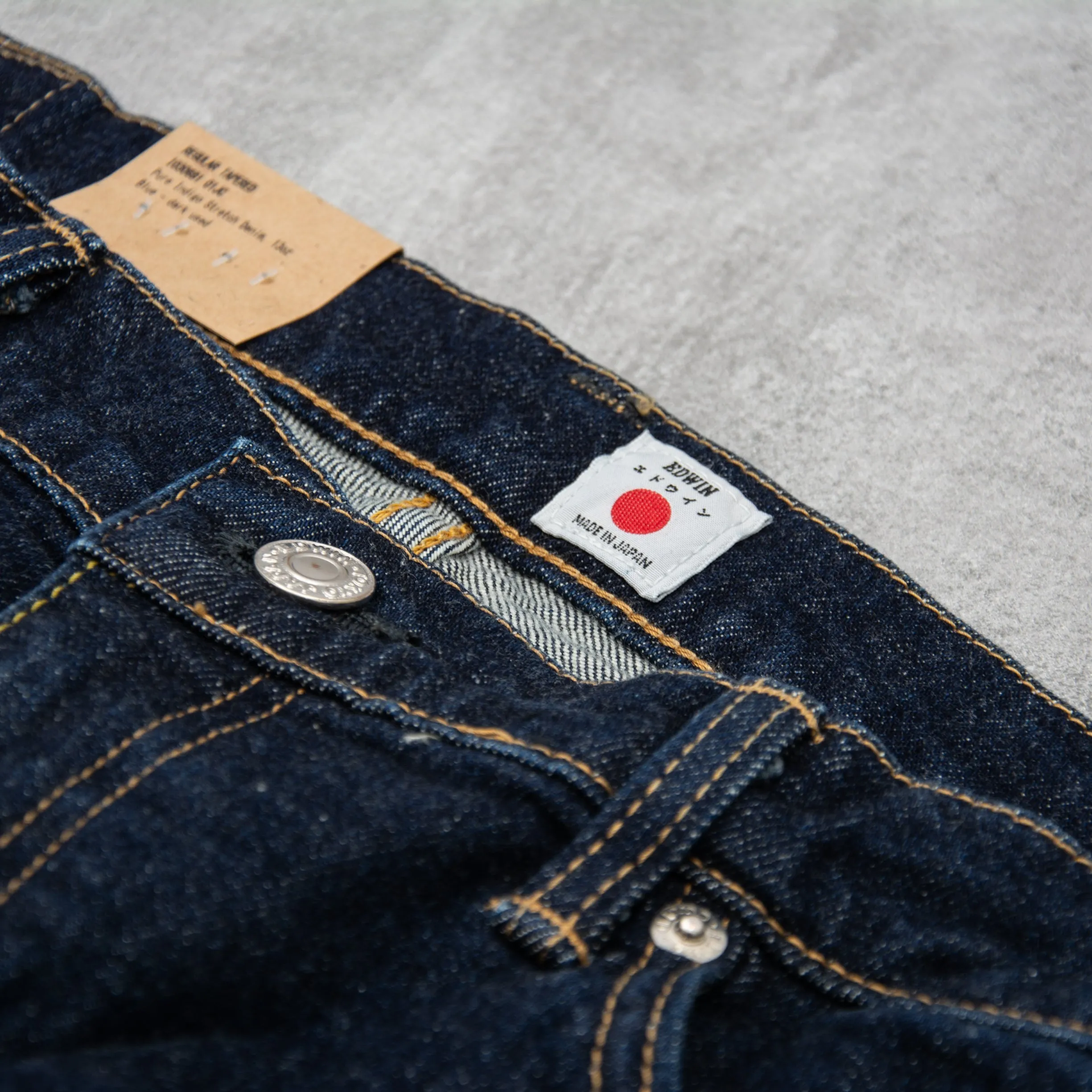 Edwin Regular Tapered Jeans Kaihara Stretch - Blue Dark Used