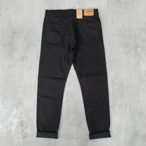 Edwin Slim Tapered Jeans Kaihara Stretch - Black x Black Rinsed