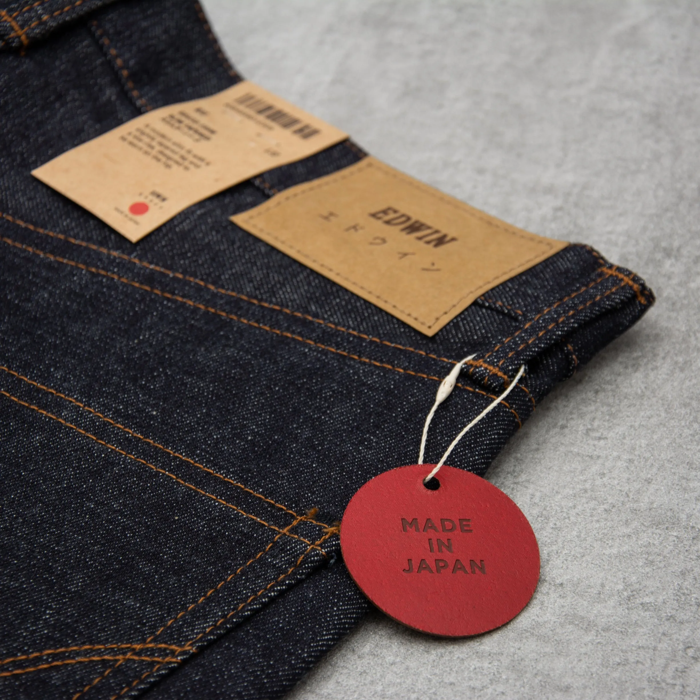 Edwin Slim Tapered Jeans - Rainbow Dark Pure Indigo Unwashed