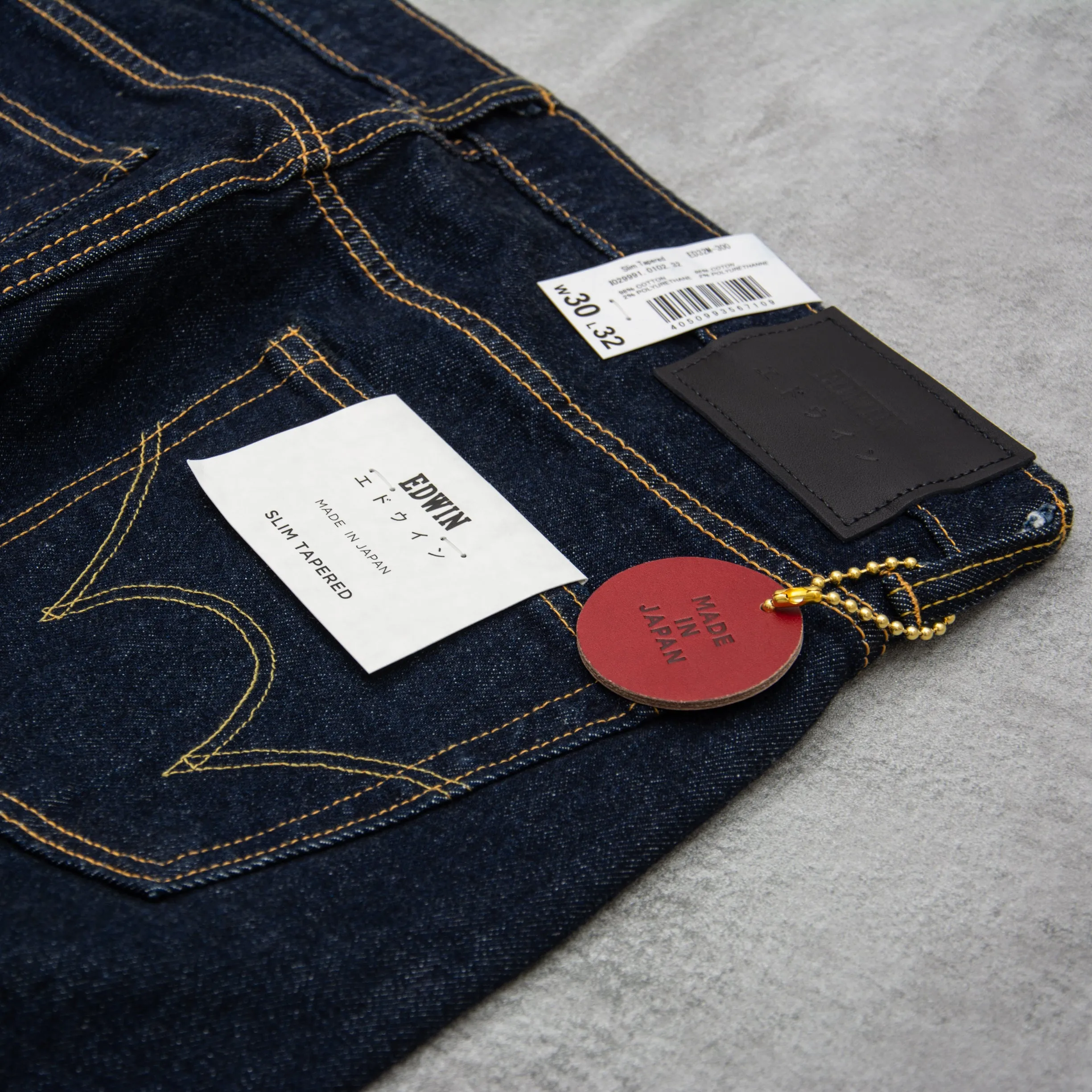 Edwin Slim Tapered Kaihara Organic Jean - Blue Rinsed