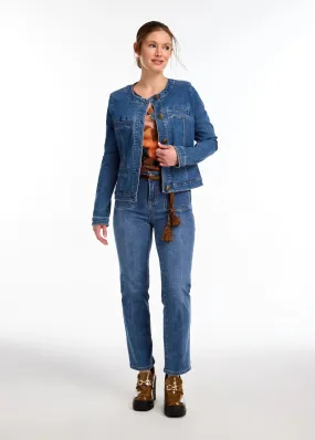 FDJ Collarless Denim Jacket