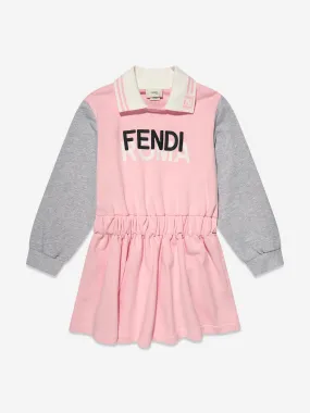 Fendi Girls Sweater Dress in Pink