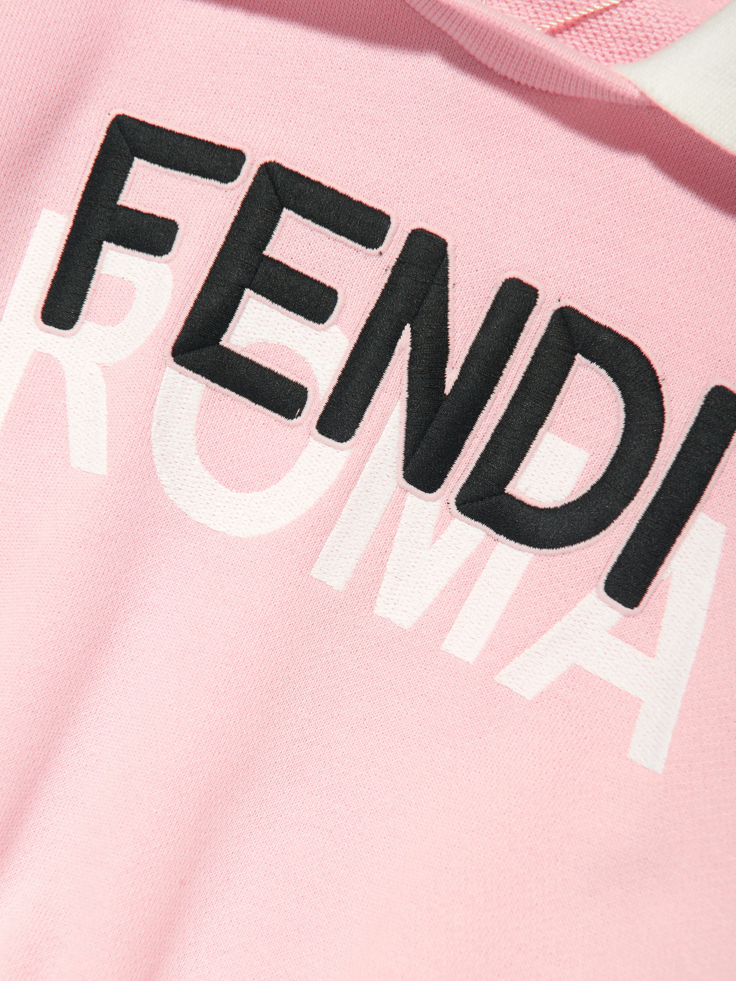 Fendi Girls Sweater Dress in Pink