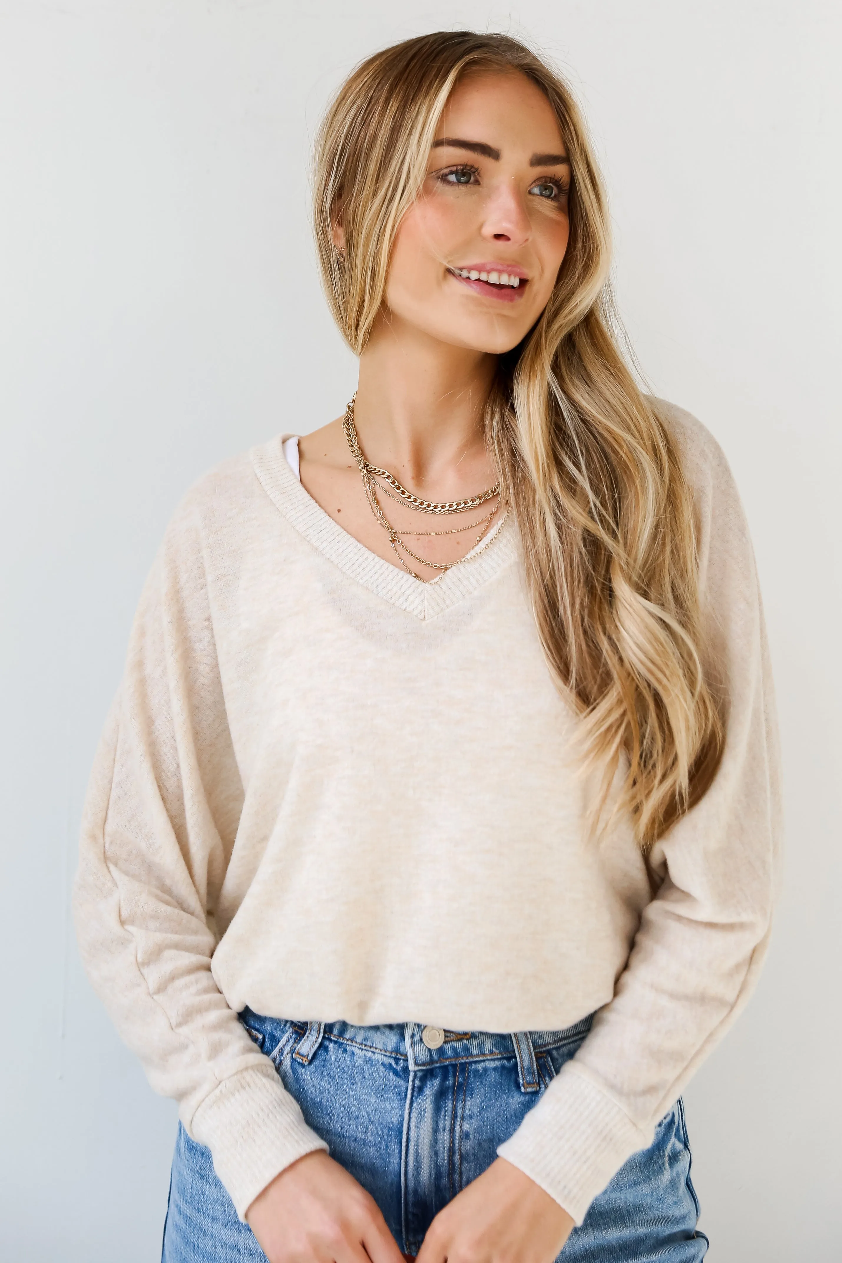 FINAL SALE - Amelia Brushed Knit Top - DU DEAL