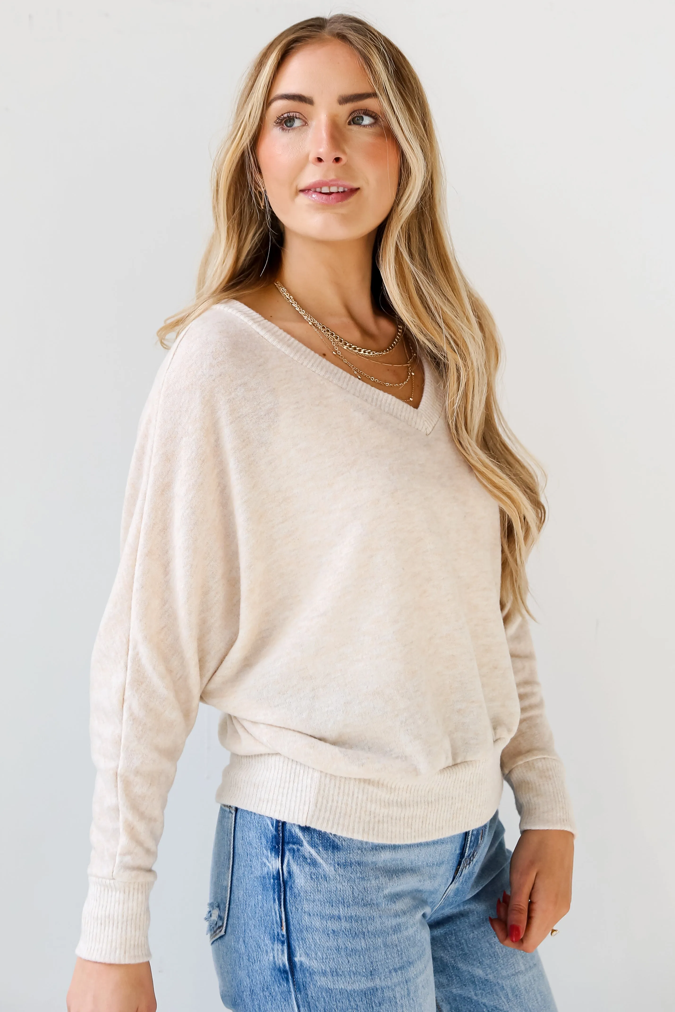 FINAL SALE - Amelia Brushed Knit Top - DU DEAL