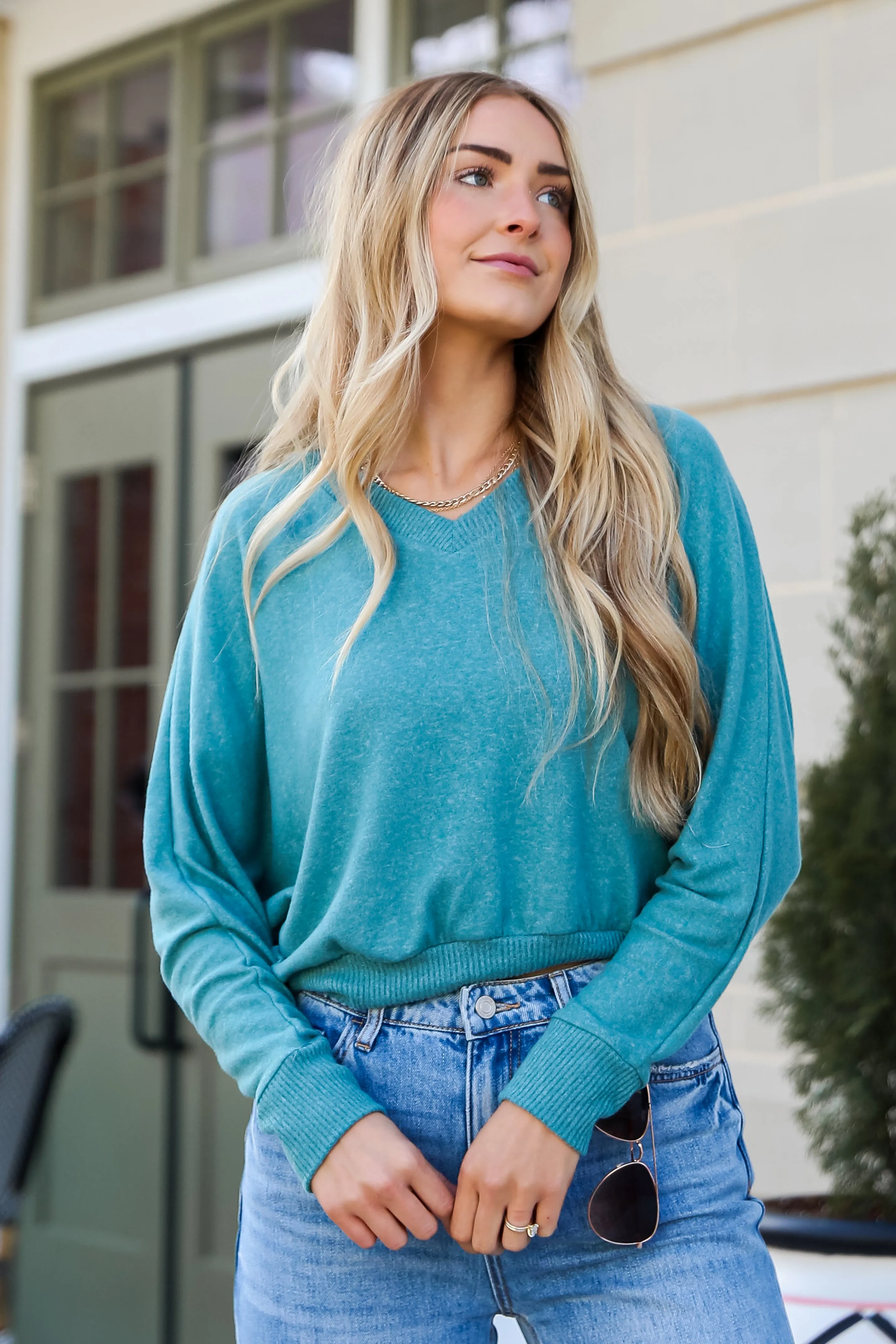 FINAL SALE - Amelia Brushed Knit Top - DU DEAL