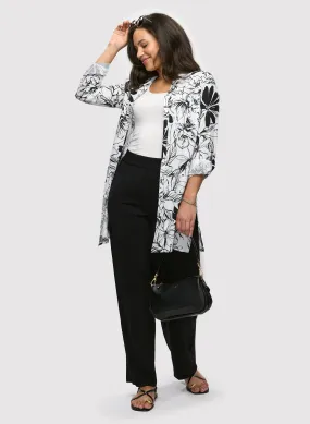 Floral Tunic Blouse & Wide Leg Cargo Pants