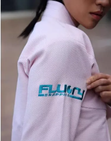 FLUORY GIVE IT ALL BJJF29-1 JIU JITSU GI WOMAN SIZE F0-F2 LIGHT PINK