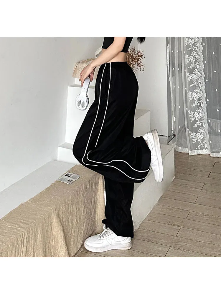 Girlary Woman Old Money Pants Aesthetics Trousers 90s Sweatpants Unisex Cargo Hip-hop Pants Hiking Streetwear Pant Tunic Drawstring