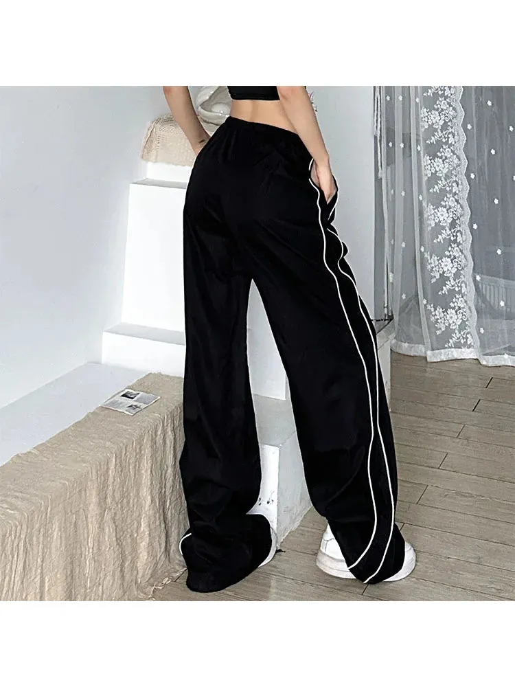 Girlary Woman Old Money Pants Aesthetics Trousers 90s Sweatpants Unisex Cargo Hip-hop Pants Hiking Streetwear Pant Tunic Drawstring