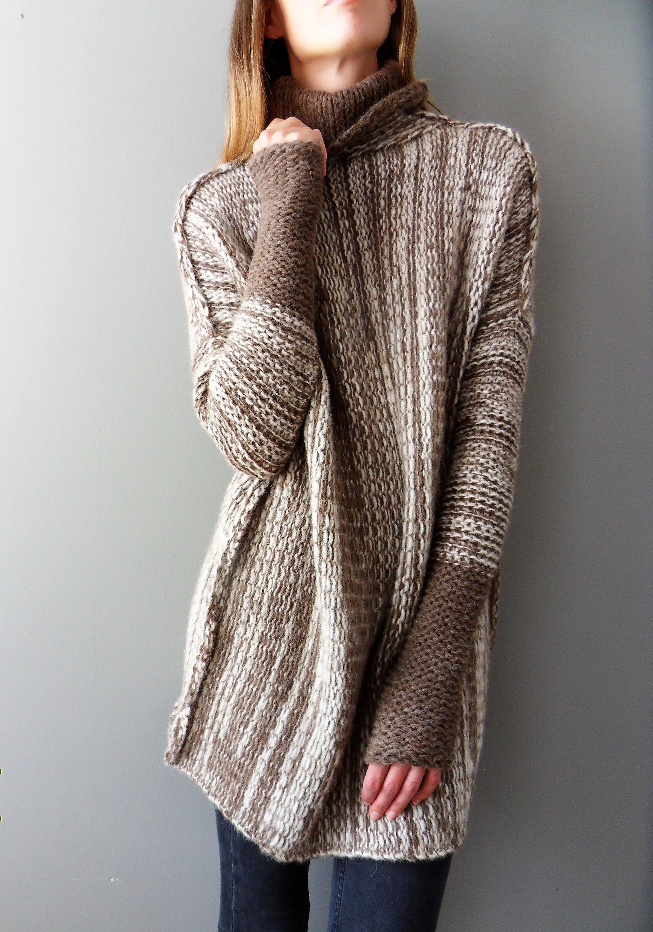 Handmade  Chunky knit sweater dress.