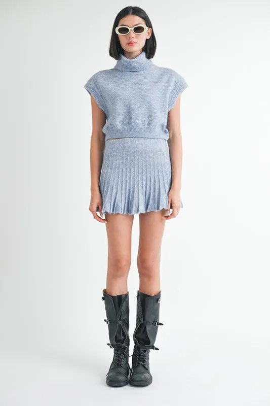 Hot Girl Cool Collective Turtleneck Cap Sleeve Top