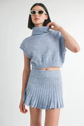 Hot Girl Cool Collective Turtleneck Cap Sleeve Top