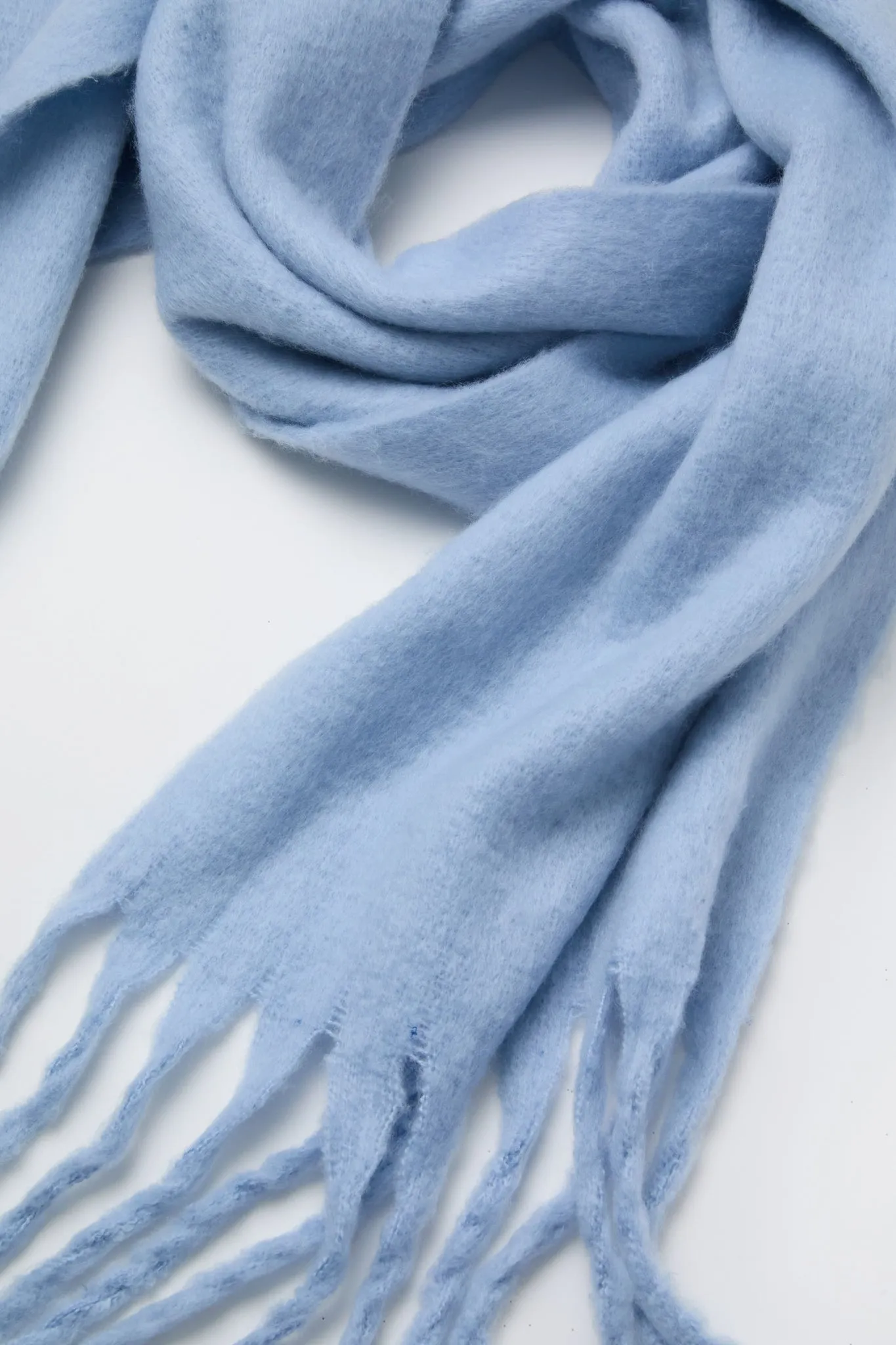 Ice Blue Chic Solid Scarf