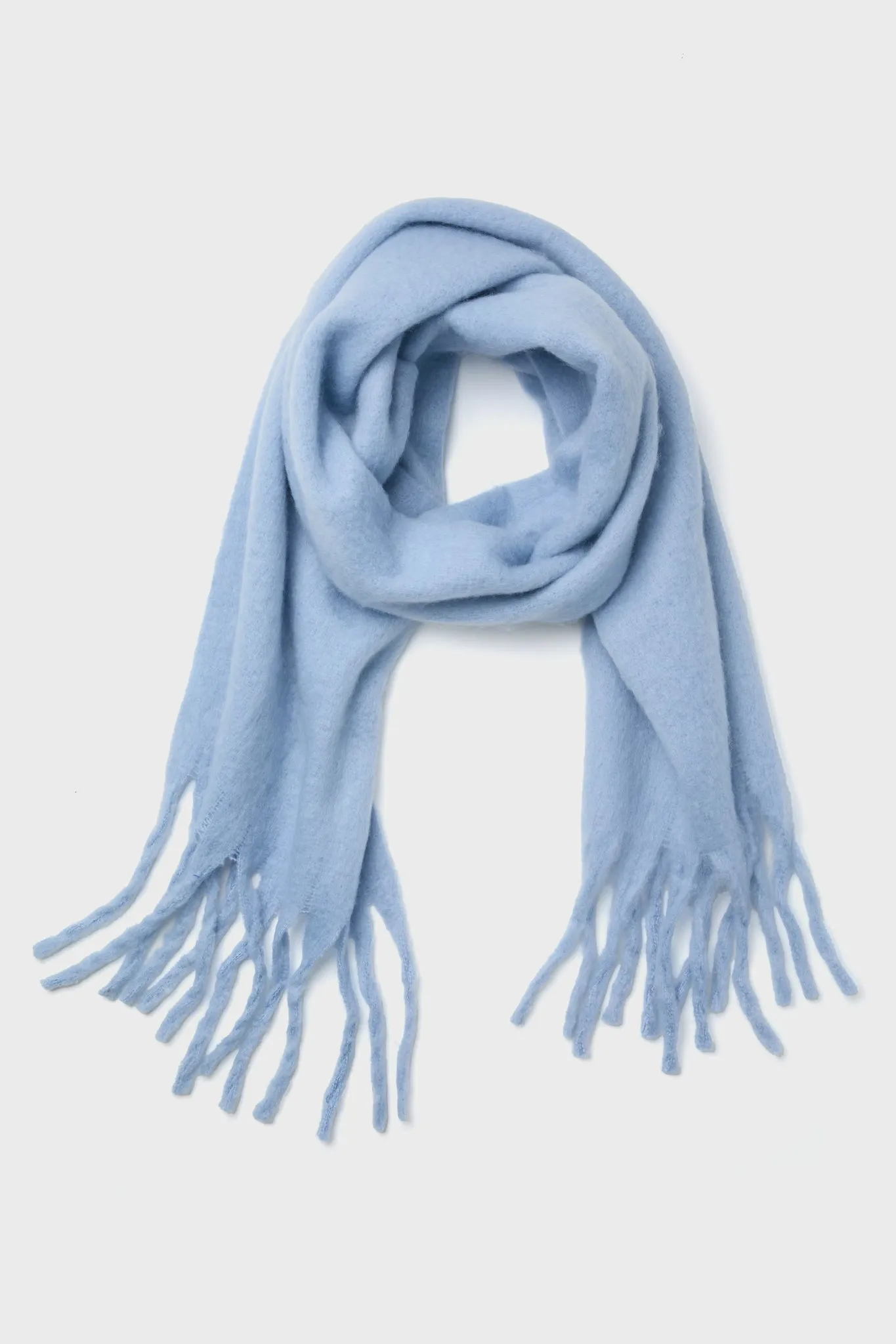 Ice Blue Chic Solid Scarf