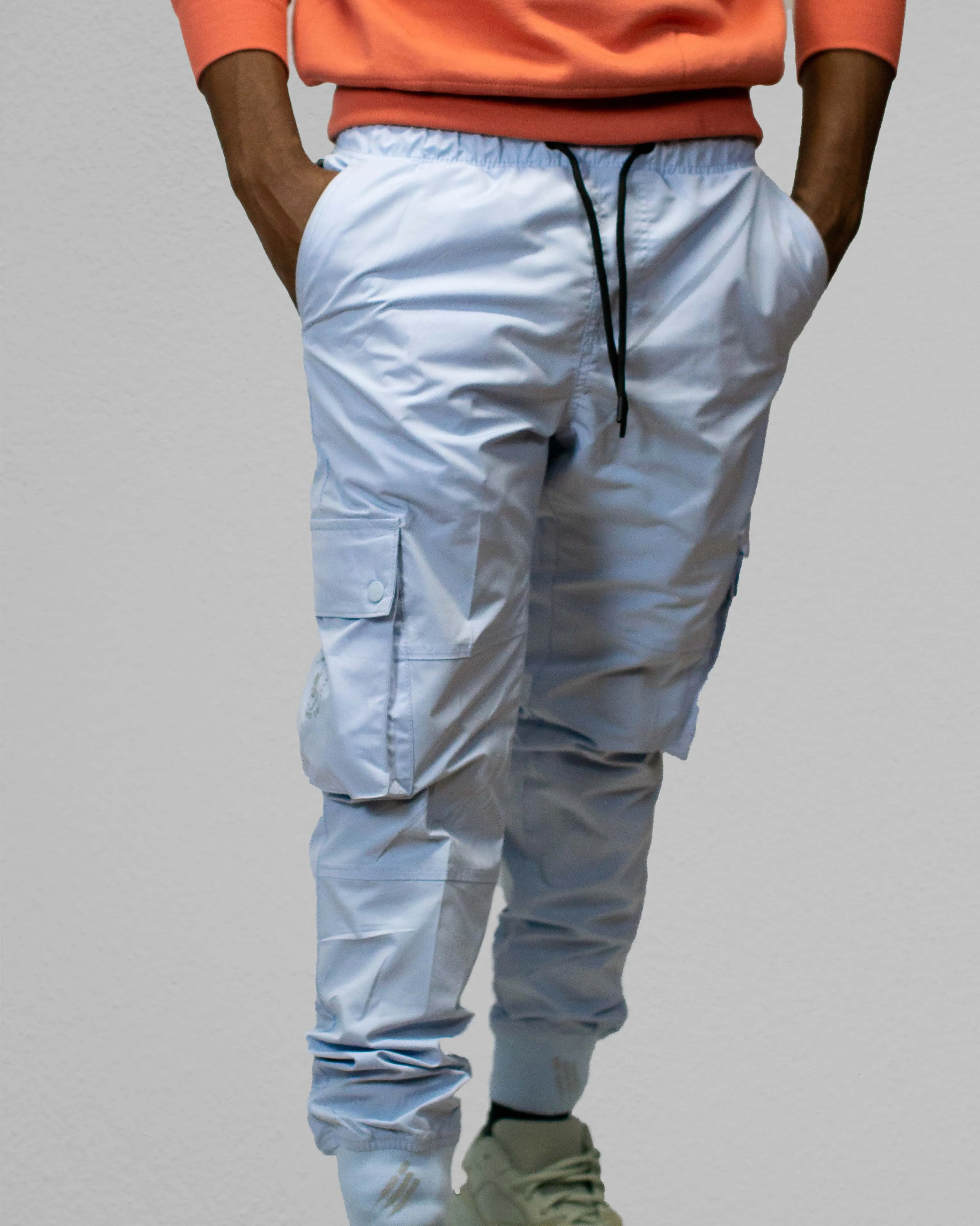 iLLionaire Reflective Cargo Jogger Pants BLUE