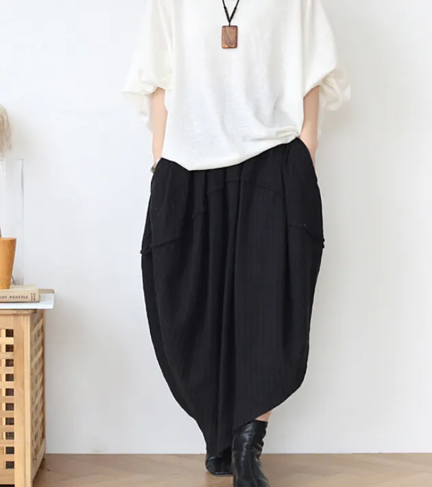 Irregular Linen Cotton Women's Skirts SJ98409