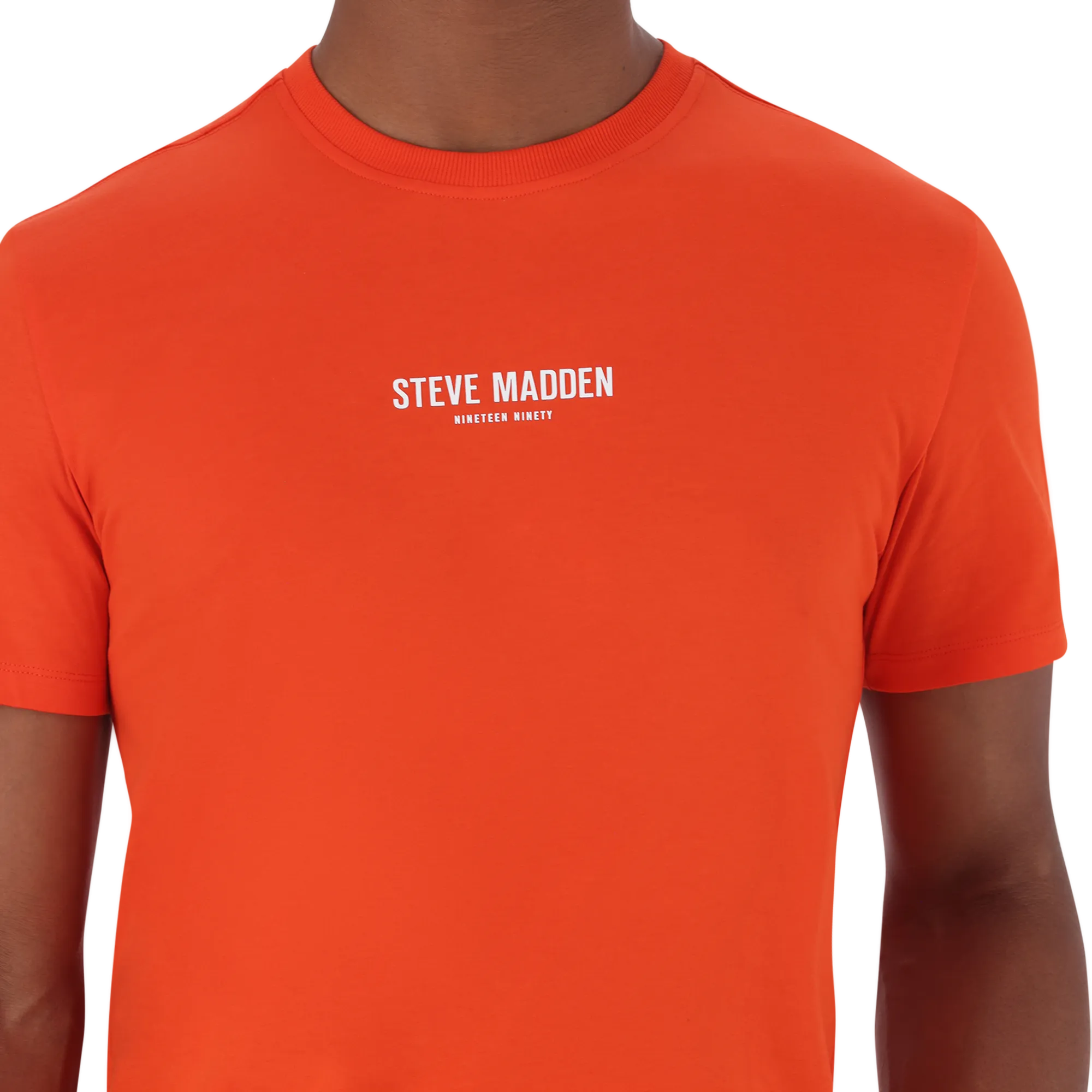 JACE CREW TANGERINE NECK LOGO T-SHIRT